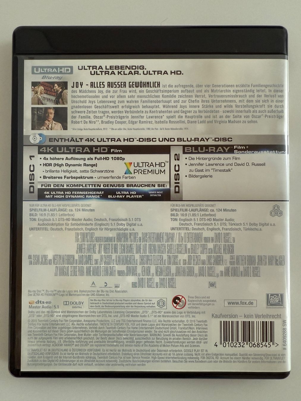 Tutti i DVDs: 4K UltraHD Blu-Ray Joy – Usato da Gasel venduto da Alter_Ego 1