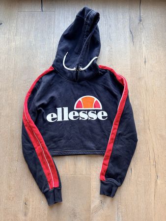 Pull à capuche Ellesse noir rouge taille EU 36