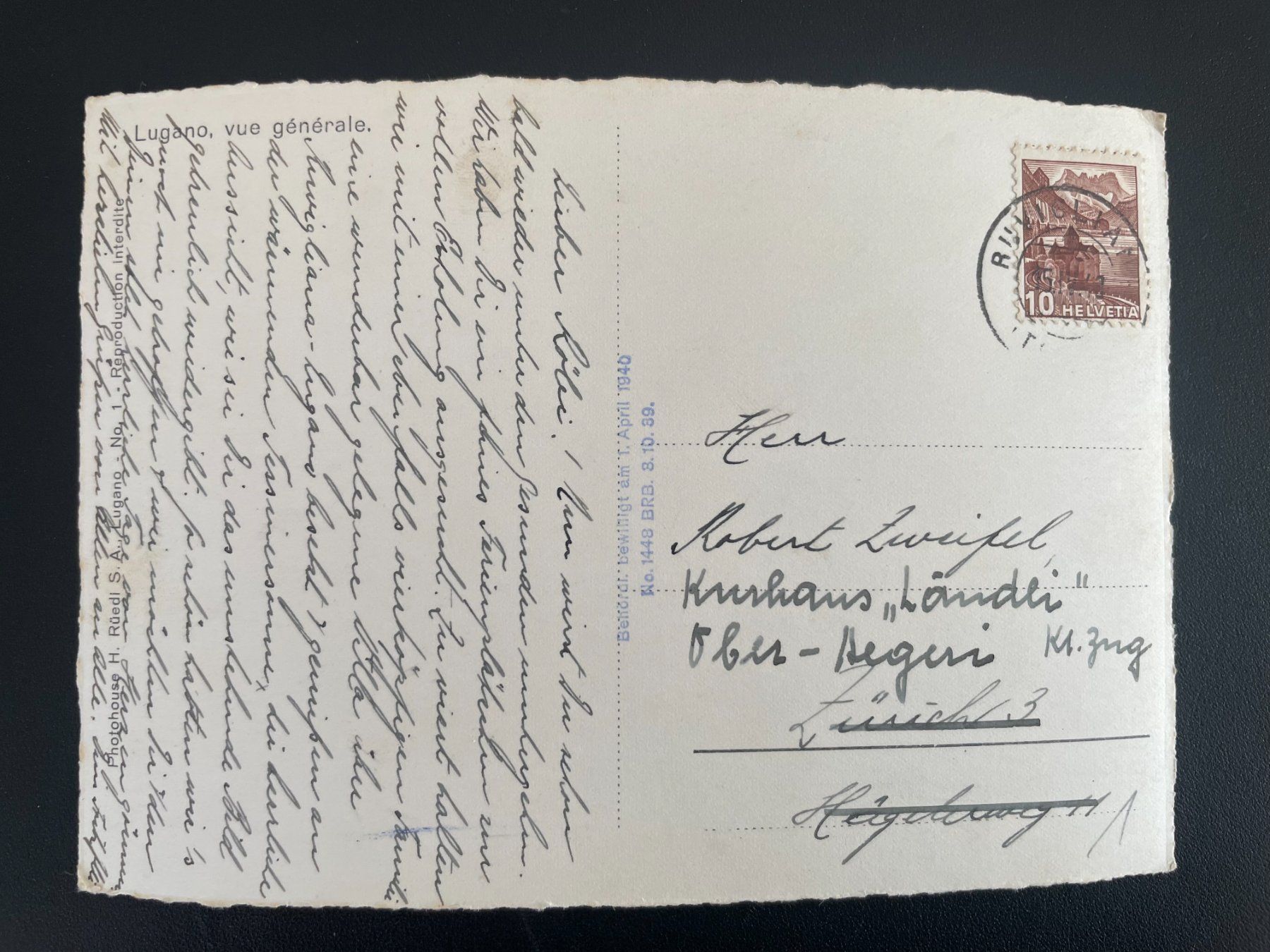 Ansichtskarten: AK TI Lugano, vue générale – Gebraucht aus Thal von Danny82 1