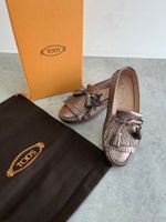 TOD'S Loafers braunmetallic Gr. 37.5 (ca. Gr. 38)