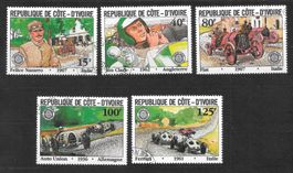 Elfenbeinküste Serie 706 - 710 Autos gestempelt 19.11.1975