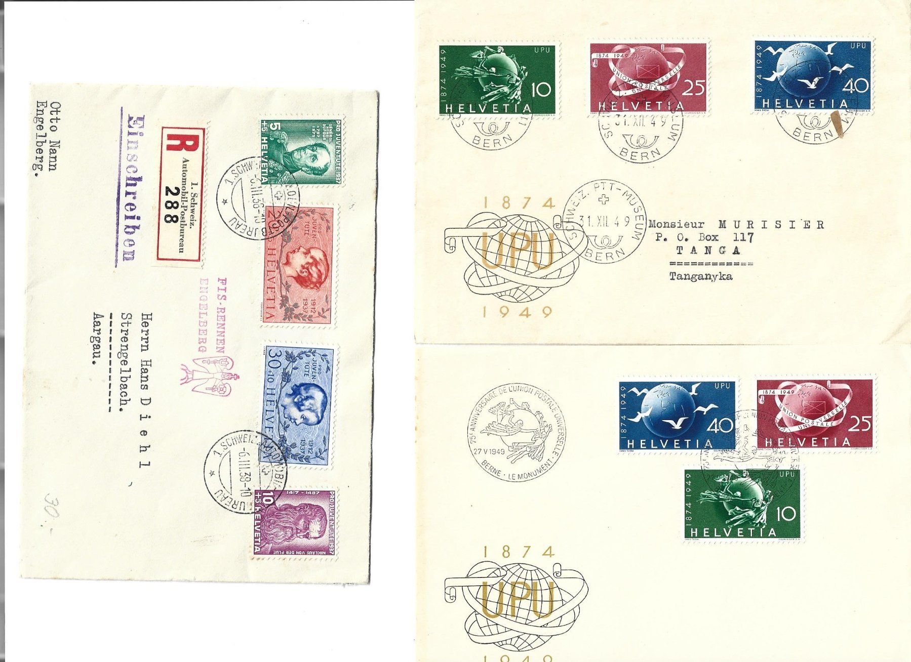 Tutti i francobolli: lettres 3, 3 Buchstaben – Usato da Delemont venduto da toutdubon11