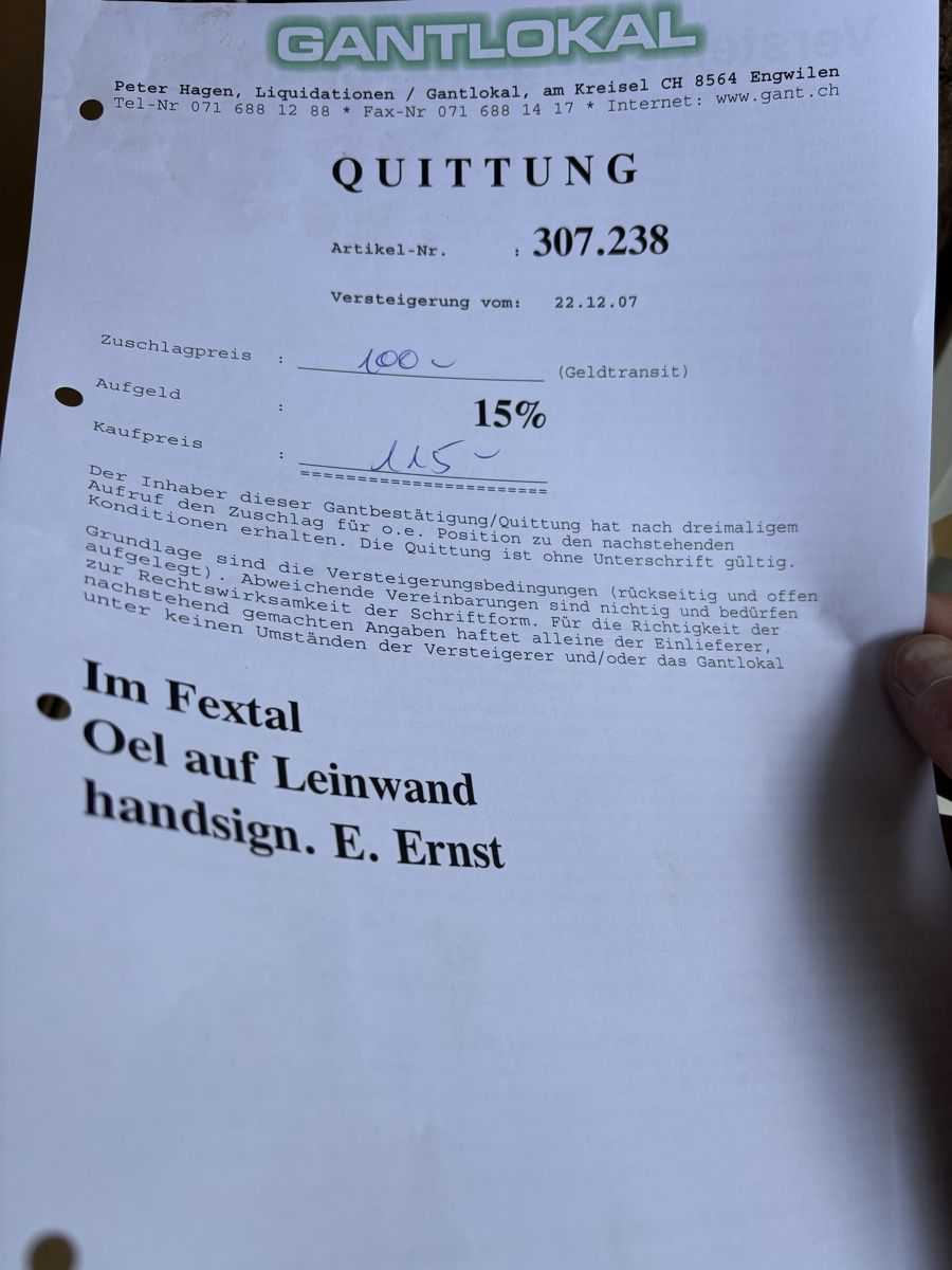 Dipinti: E. Ernst Original Gemälde, im Fextal, gerahmt – Usato da Frauenfeld venduto da Fubech 4