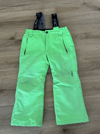 Skihose CMP Grösse 110 grün mit Latz mit deutl. Gebrauchsspu