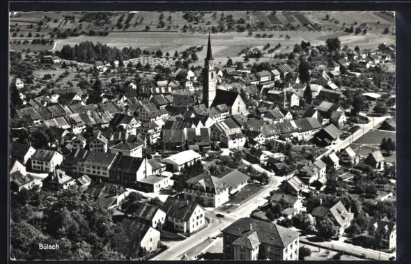 Cartoline postali: Bülach, Totalansicht mit Kirche, Luftau – Usato da Berlin venduto da bartko-reher