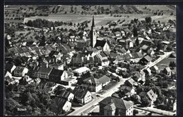 Bülach, Totalansicht mit Kirche, Luftau
