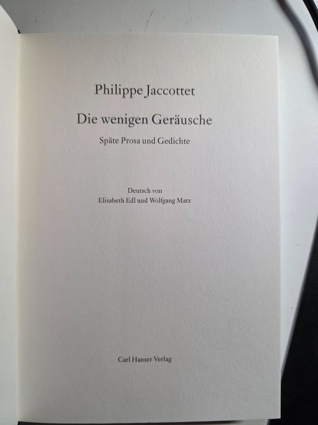 Libri: Philippe Jaccottet - Die wenigen Geräusche - 2020 – Nuovo (secondo la descrizione) da Walterswil BE venduto da Lonitti 6