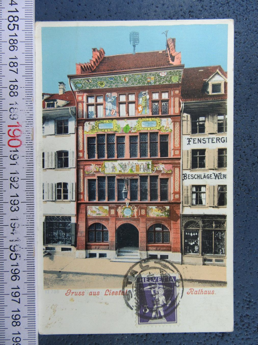 Cartoline postali: LIESTAL RATHAUS  1912 BL AK – Usato da Ettingen venduto da Hausi4711