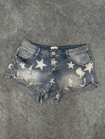 Coole kurze Jeans Hose mit Sterne, Grösse M für Sommer!