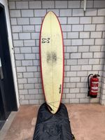 Surfbrett Mini Malibu 7‘2 mit Premium Boardtasche