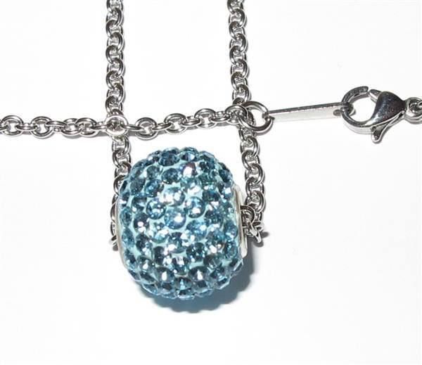 Catenine: Big Swarovski Perle mit Chromstahlette – Nuovo (secondo la descrizione) da Schwanden GL venduto da UHRKNALL