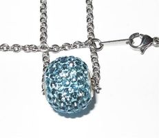 Big Swarovski Perle mit Chromstahlette