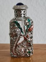 Antikes Parfümflacon Glas Eichhörnchen Bohemia Handarbeit