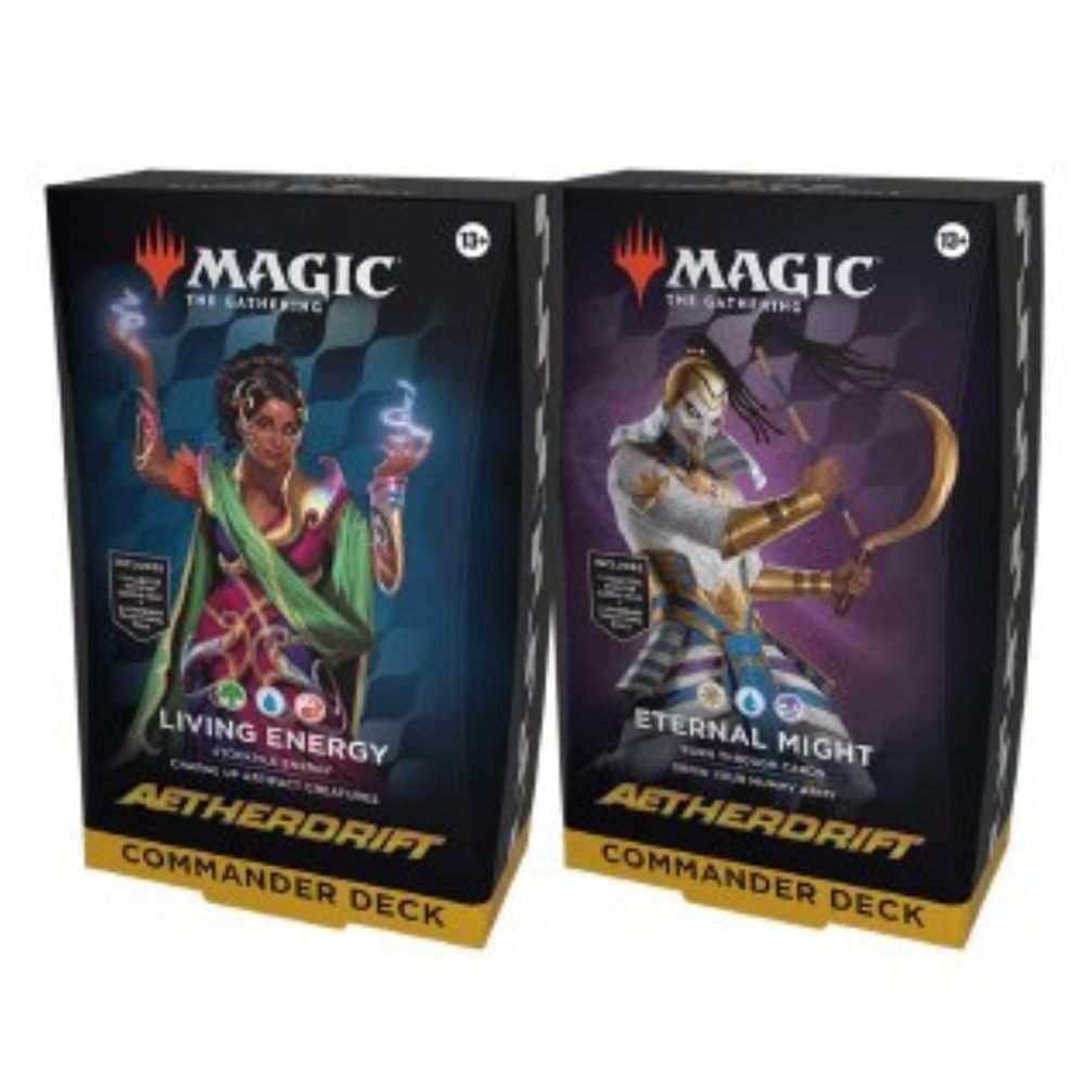 Magic The Gathering Carte collezionabili: Aetherdrift Commander Deck Set of 2 Magic: The Gathering – Nuovo e nell'imballaggio originale da Genève venduto da Cardtreasure