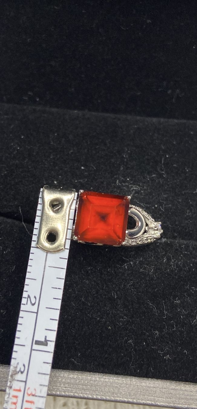 Anelli: Echter Granat Ring Grösse verstellbar 925 Silber – Nuovo (secondo la descrizione) da St. Gallen venduto da GIULESGG 1