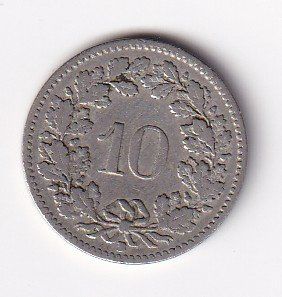Tutti le monete: 10 Rappen 1909 rar – Usato da Neuchâtel venduto da karlpierrino 1