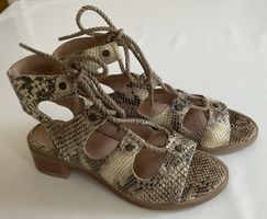 Liendo Sandales cuir gaufré serpent - neuves !