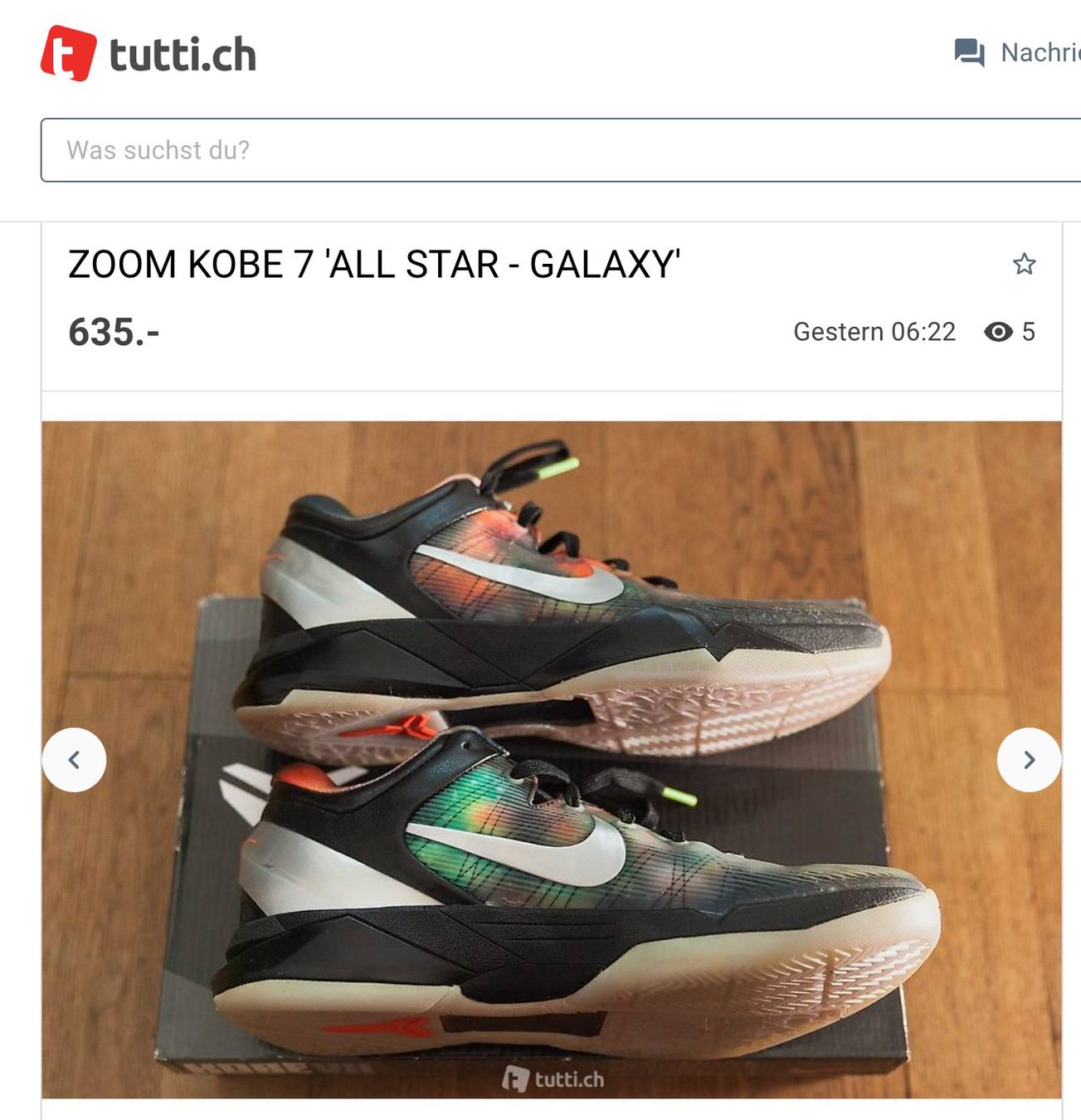 Nike Scarpe da uomo: ZOOM KOBE 7 'ALL STAR - GALAXY' – Usato da Basel venduto da cielHiro 6