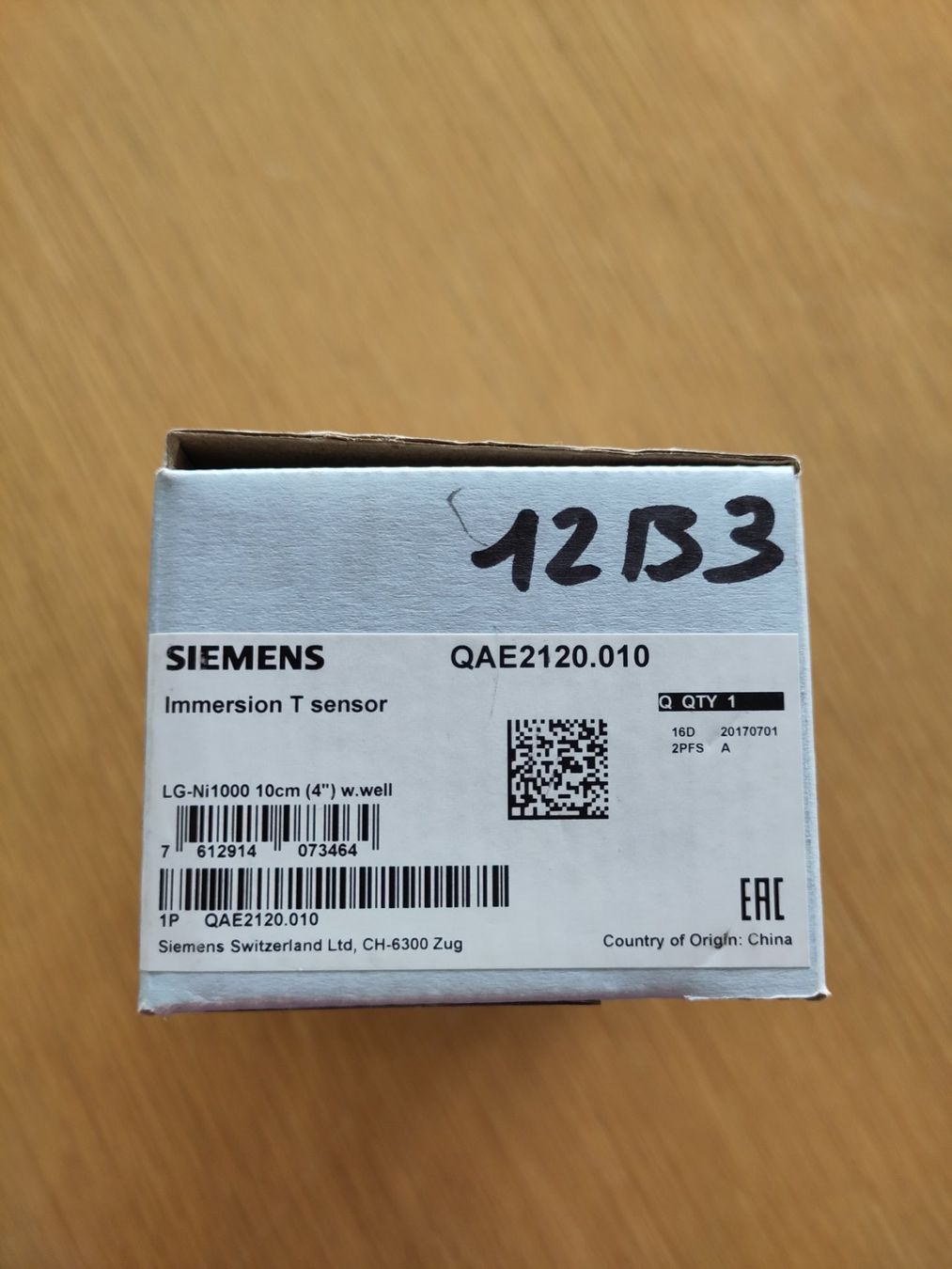 Componenti elettronici: Siemens QAE2120.010 – Usato da Cham venduto da QS-Service
