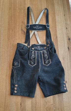 Trachten Set, Lederhose Grösse 48, Hemd M, Socken beige