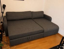Schlafsofa Chaiselongue beige