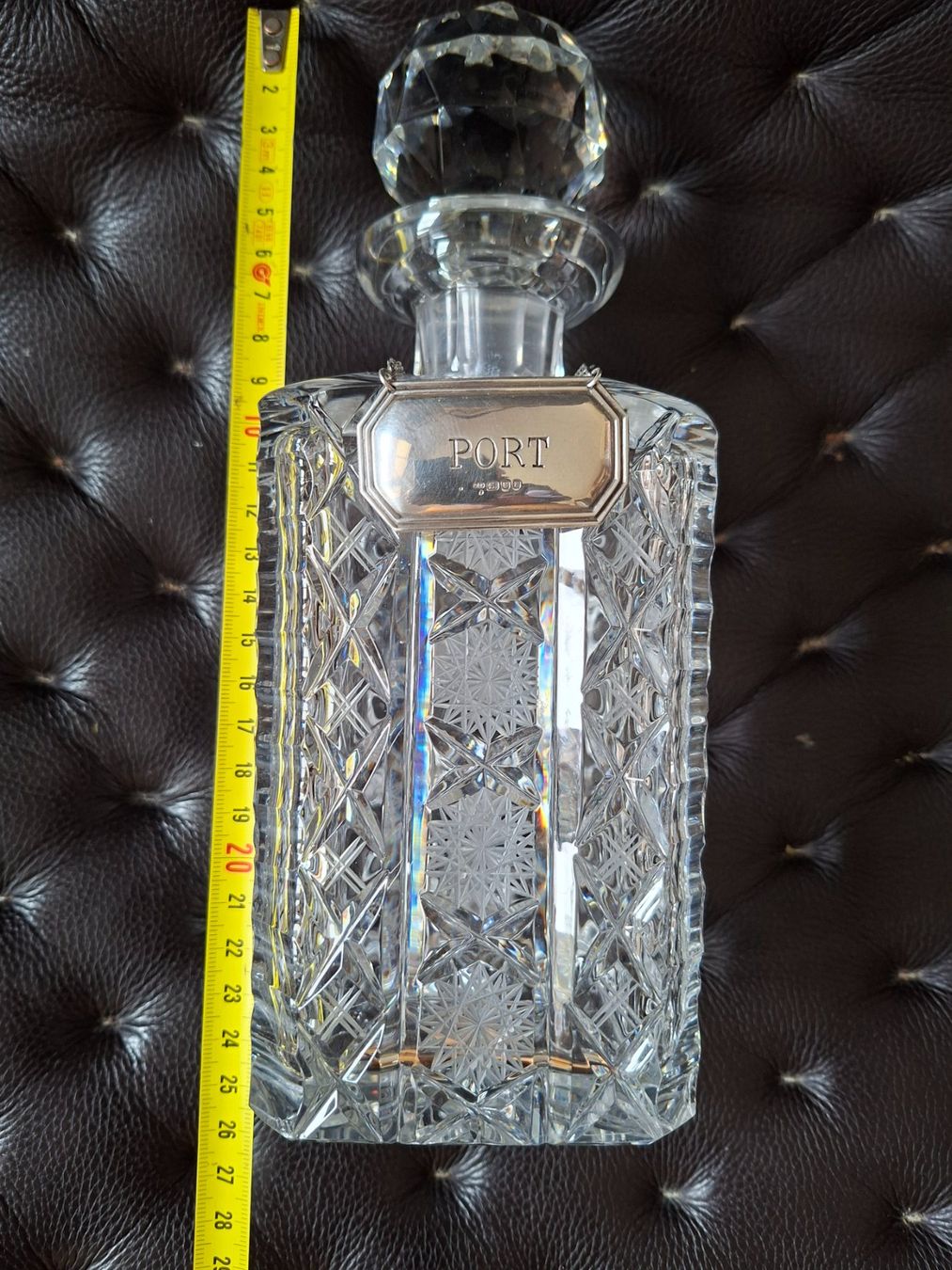 Caraffe: Kristallkaraffe mit Silberplakette – Usato da Walliswil b.Wangen venduto da ern_b96j 3