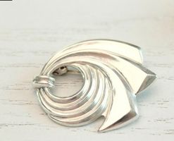 BROSCHE WIND 925 Silber UdSSR Helbe Meri ( Estland ) 3x2,5cm