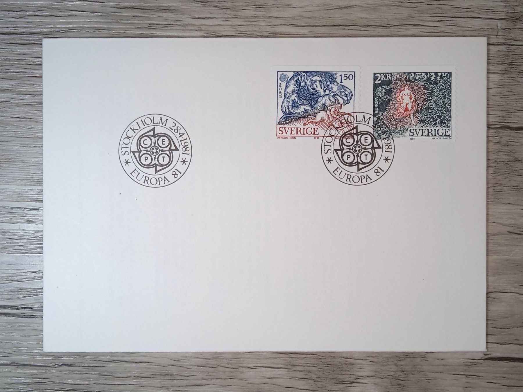Tutti i francobolli: TR50 Enveloppe + Timbre Suede 1981 – Usato da Cousset venduto da Patrick_Collections