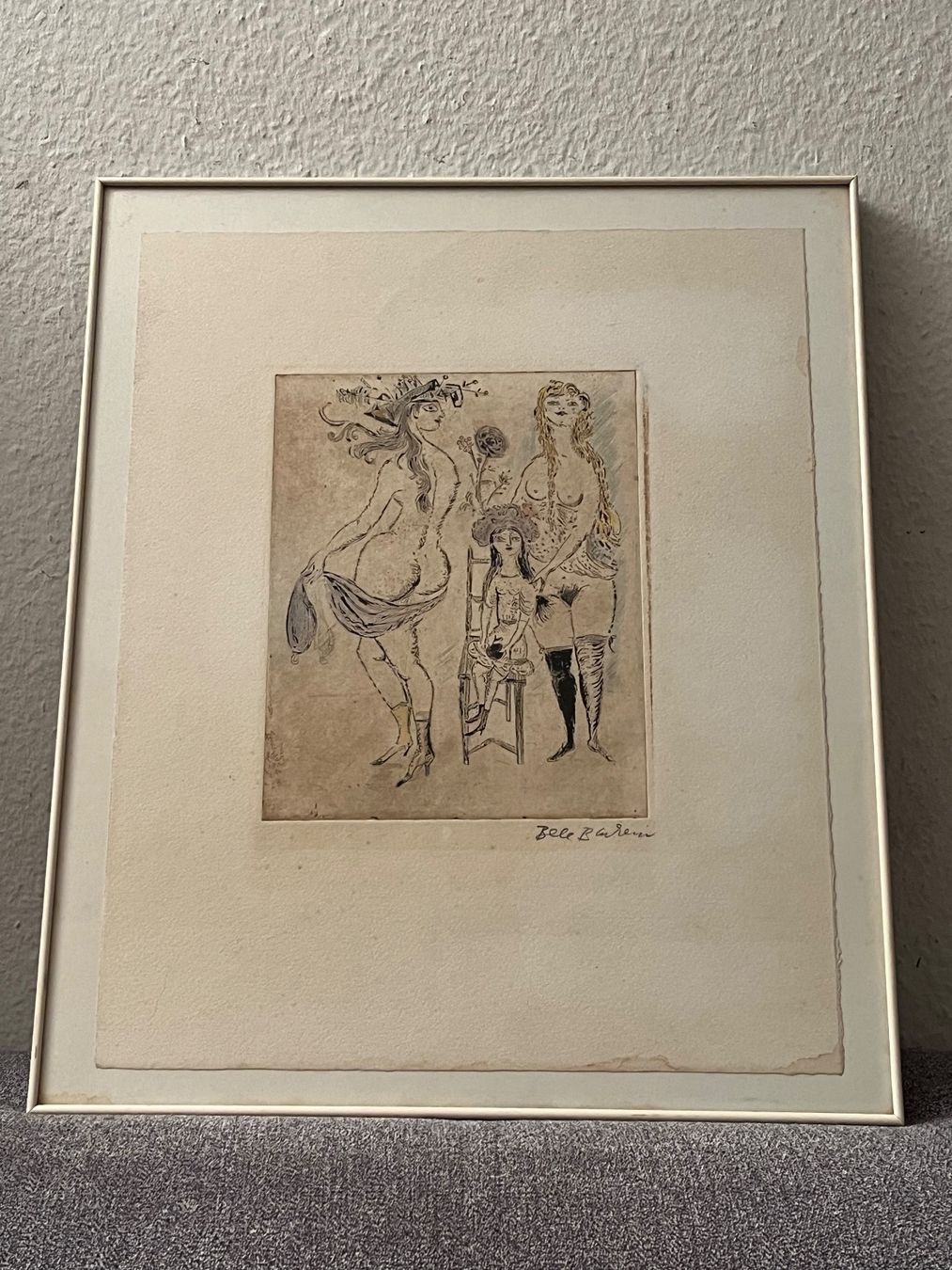Tableaux: BELE BACHEM - Weibliche Halbakte sitzendes Mädchen – D'occasion à Basel par PAUL_ART 3
