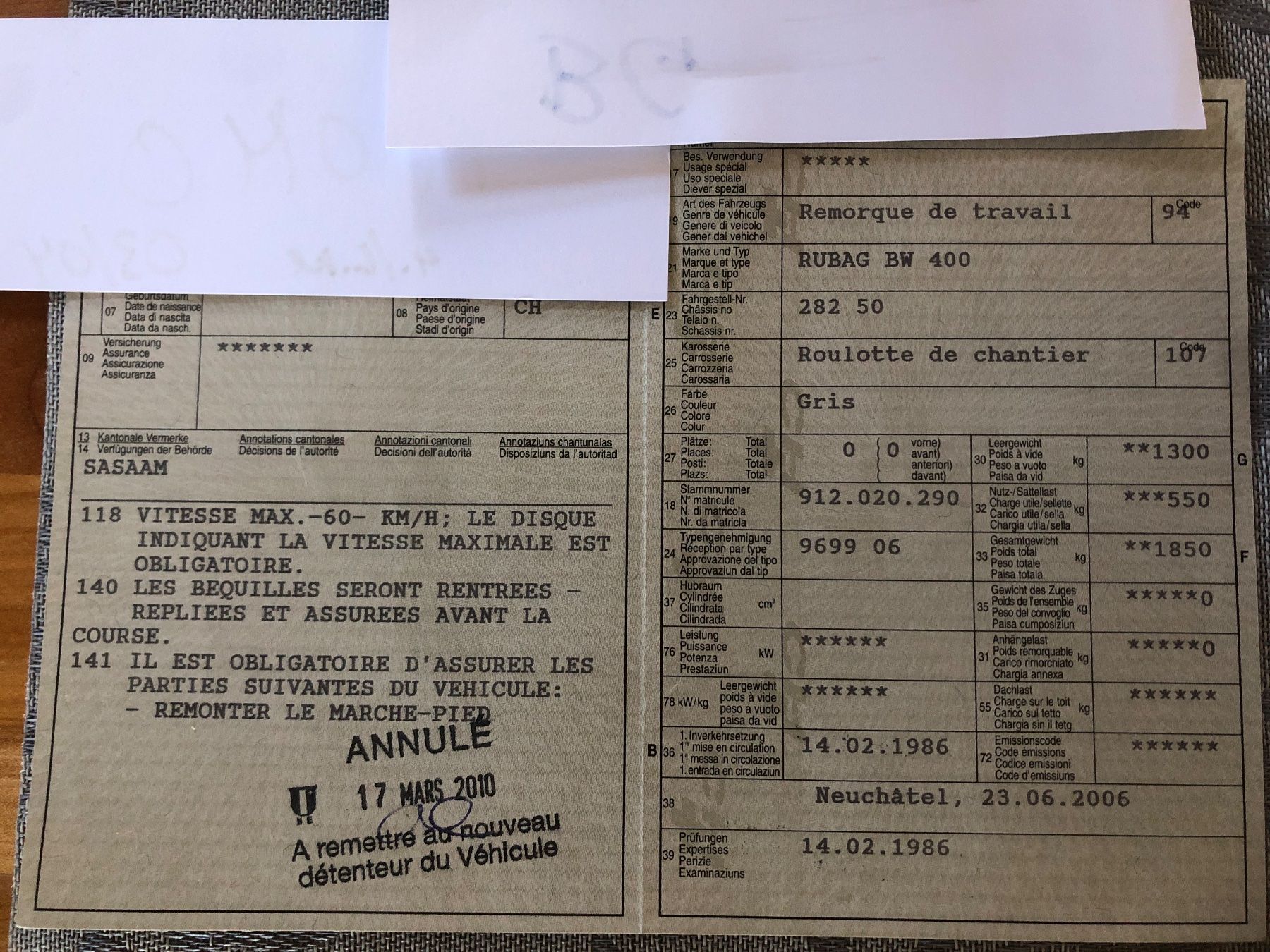 Rubag Rimorchi: Roulotte - Bauwagen – Usato da nods venduto da Gao 9