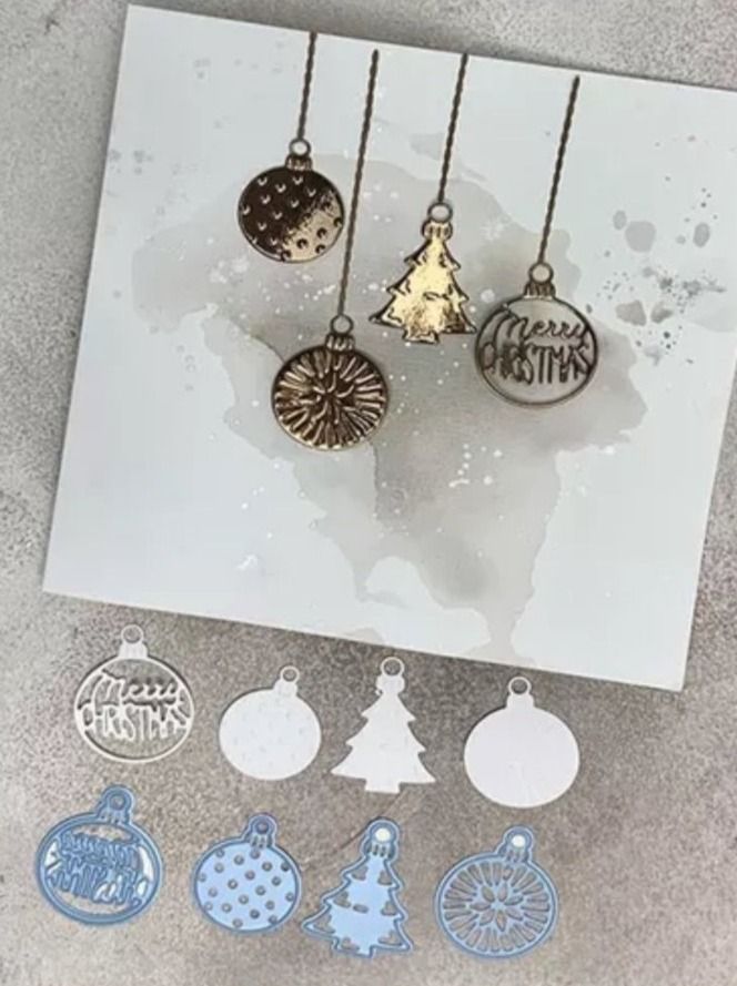Sciablone: Stanzschablone Nr. 172, Weihnachtskugeln (Sizzix geeignet) – Nuovo e nell'imballaggio originale da Gretzenbach venduto da Fliegepilz56
