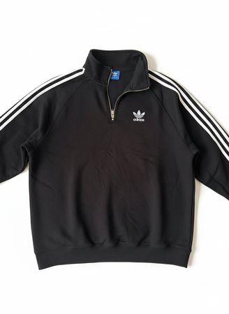 Adidas schwarzes Half-Zip Sweatshirt