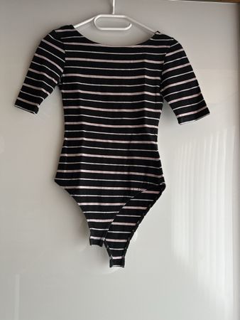 Tally Weijl Body XS Schwarz/rosa gestreift