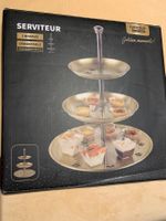 Présentoir à gâteau 3 niveaux doré démontable neuf