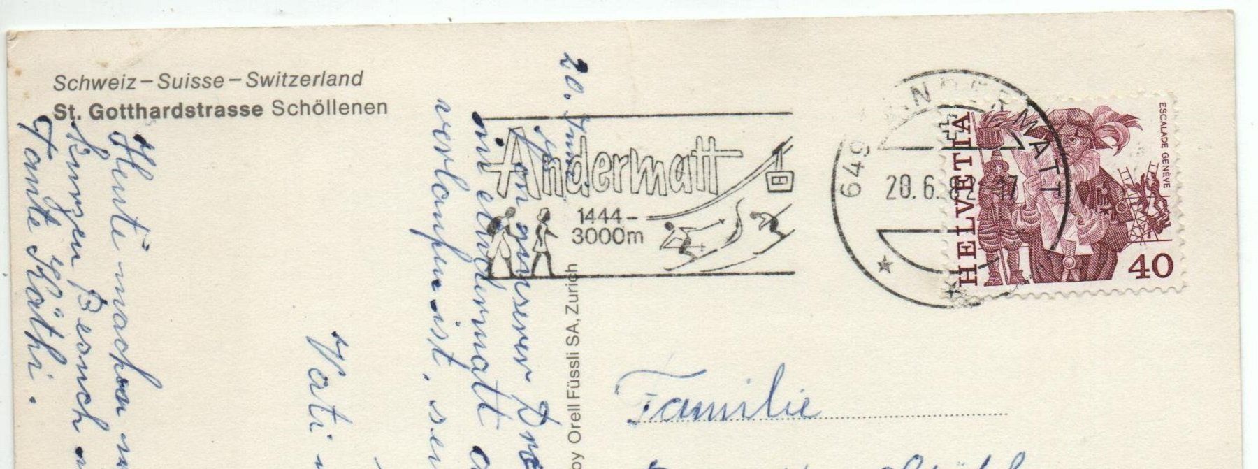 Ansichtskarten: GOTTHARDSTRASSE Schöllenen, Auto, Postauto – Gebraucht aus Jona von philajona 1