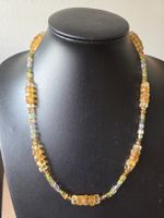 Gemischte Edelsteinkette Länge 55cm 925er Karabiener 