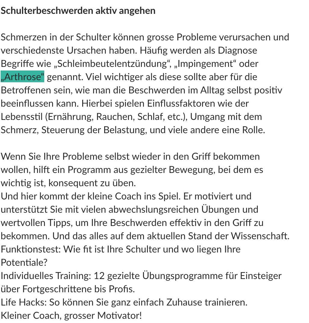 Libri: Der kleine Schulter-Coach – Usato da Frauenfeld venduto da AlphaCentauri_369_ 1