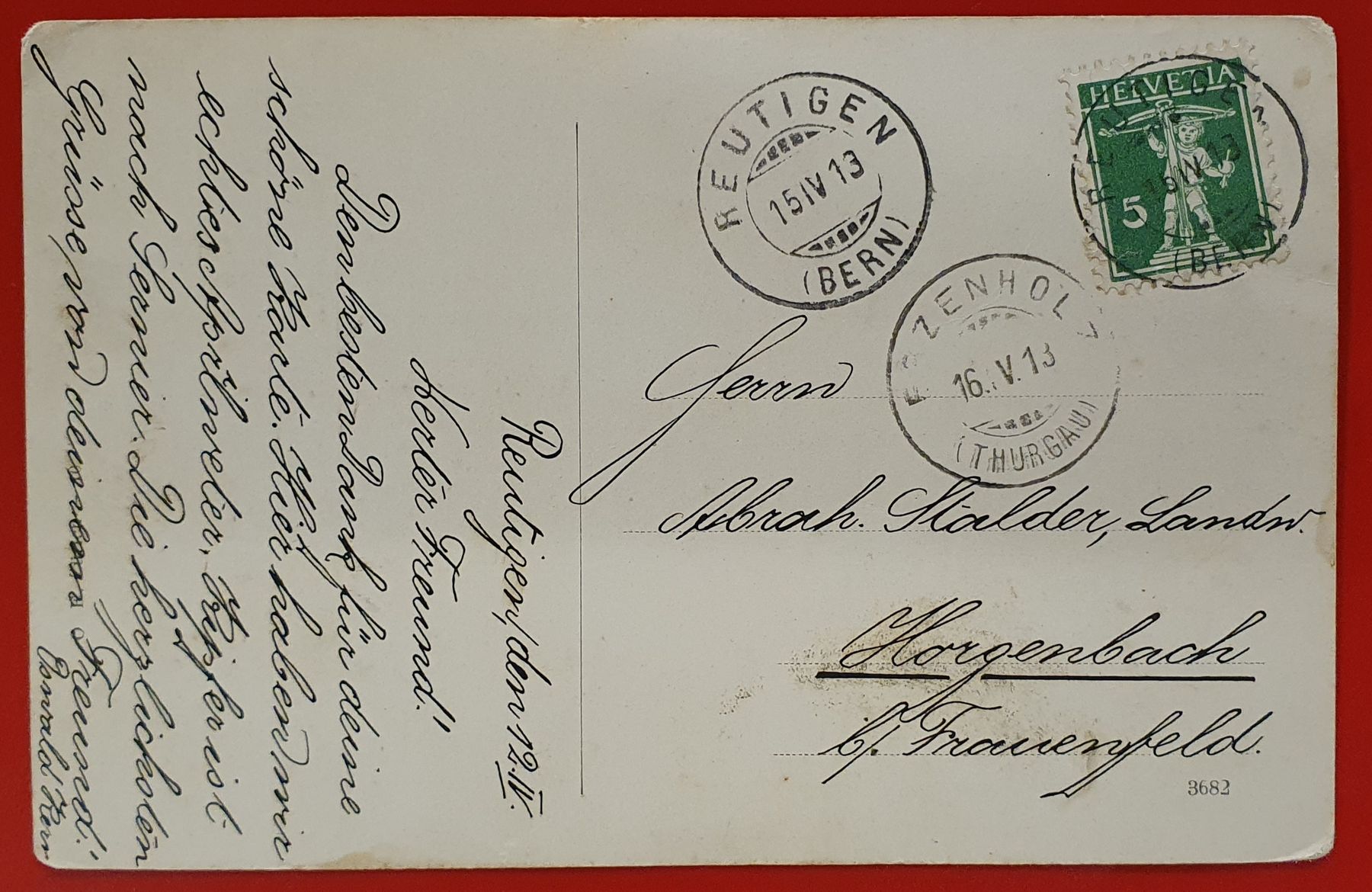 Cartoline postali: Gruss aus Reutigen 1913 – Usato da Kreuzlingen venduto da Rschweiz1 1