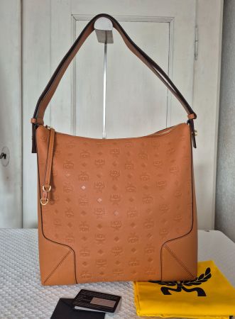 Neue MCM Hobo Bag, aus geprägtem Leder