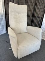 Relaxsessel ARUBA Stoff natural drehbar mit Aufstehhilfe