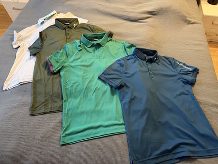 4× J.Lindeberg Golf Polos Gr. L – Grün / Oliv / Mint