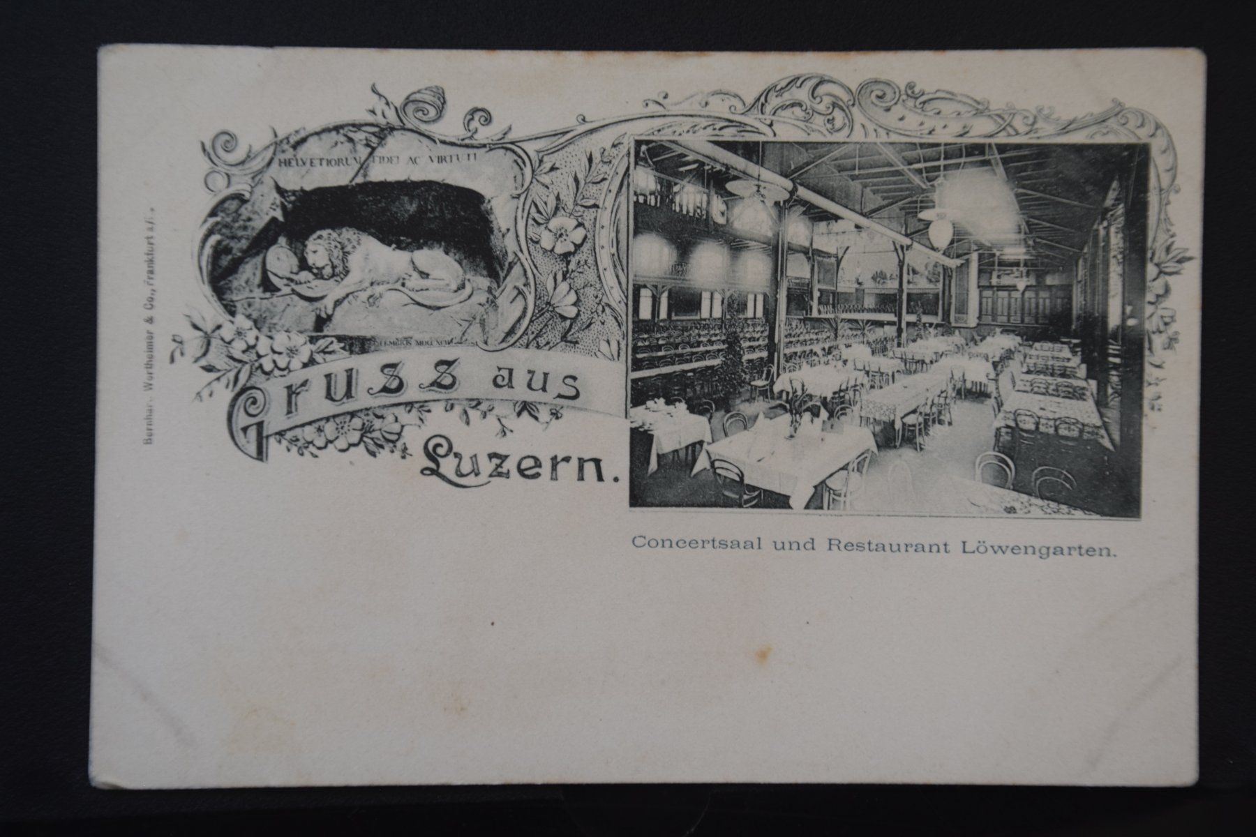 Cartoline postali: AK Luzern, Restaurant Löwengarten – Usato da Luzern venduto da CH2018