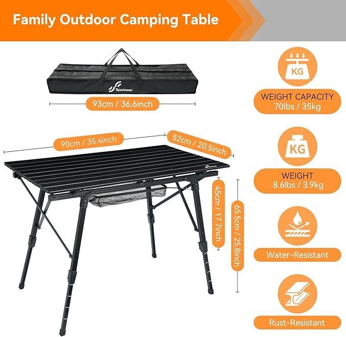 Tische: Tragbarer Camping Tisch Klapptisch Campingtisch Reisetisch – Neu und originalverpackt aus Herisau von PaddlePeak 3