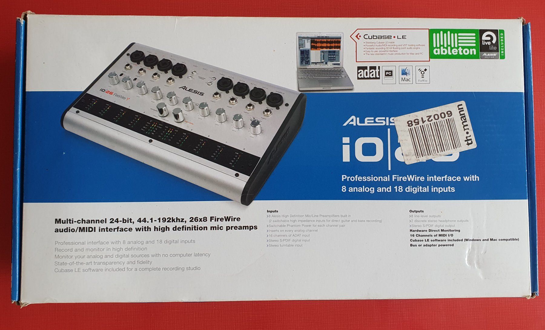 Alesis Attrezzatura per studi di registrazione: Alesis iO26 FireWire Audio Interface – Usato da Killwangen venduto da versus77 4