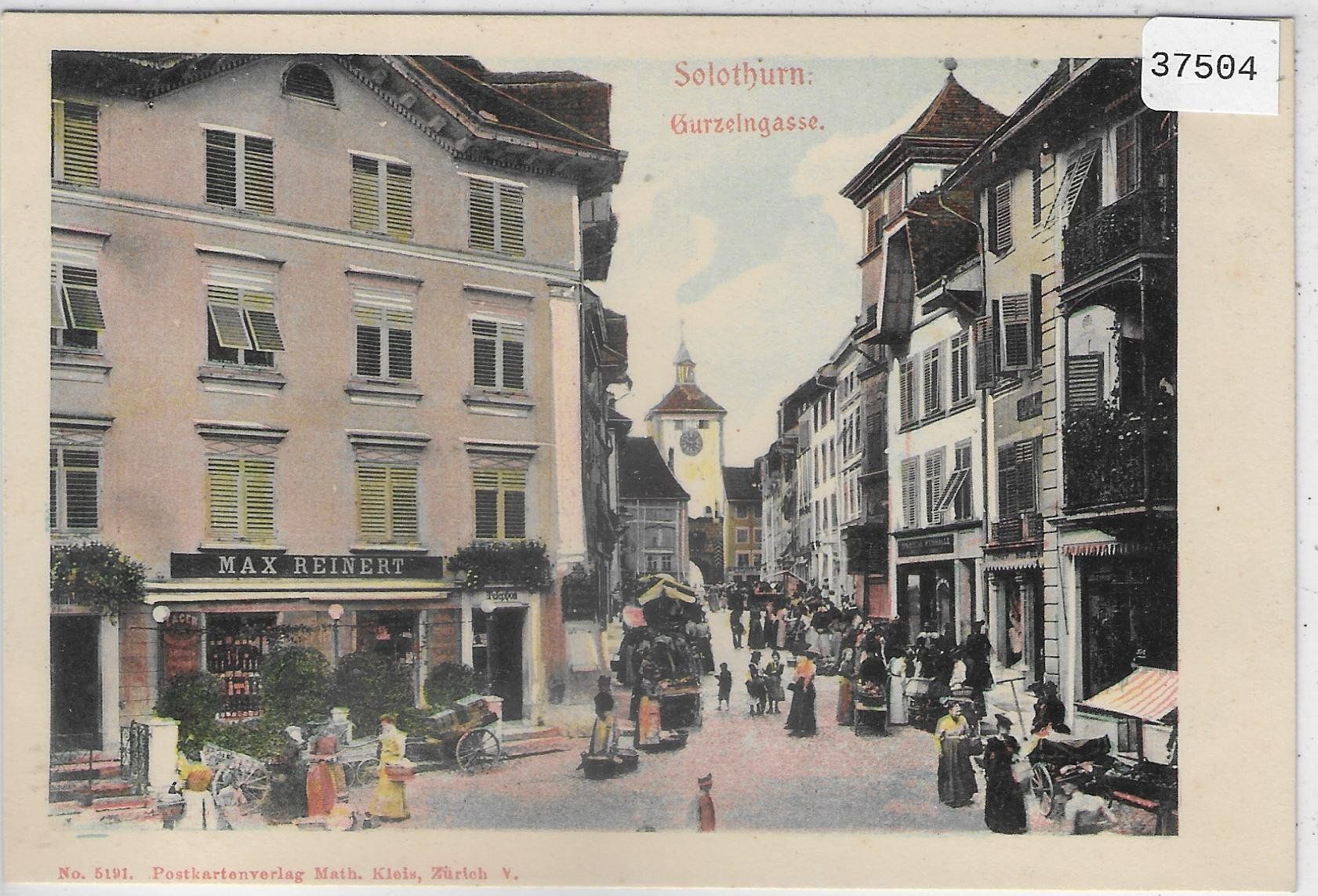 Ansichtskarten: Solothurn - Gurzelngasse - Markt - Litho – Gebraucht aus Ettingen von Kartenplanet