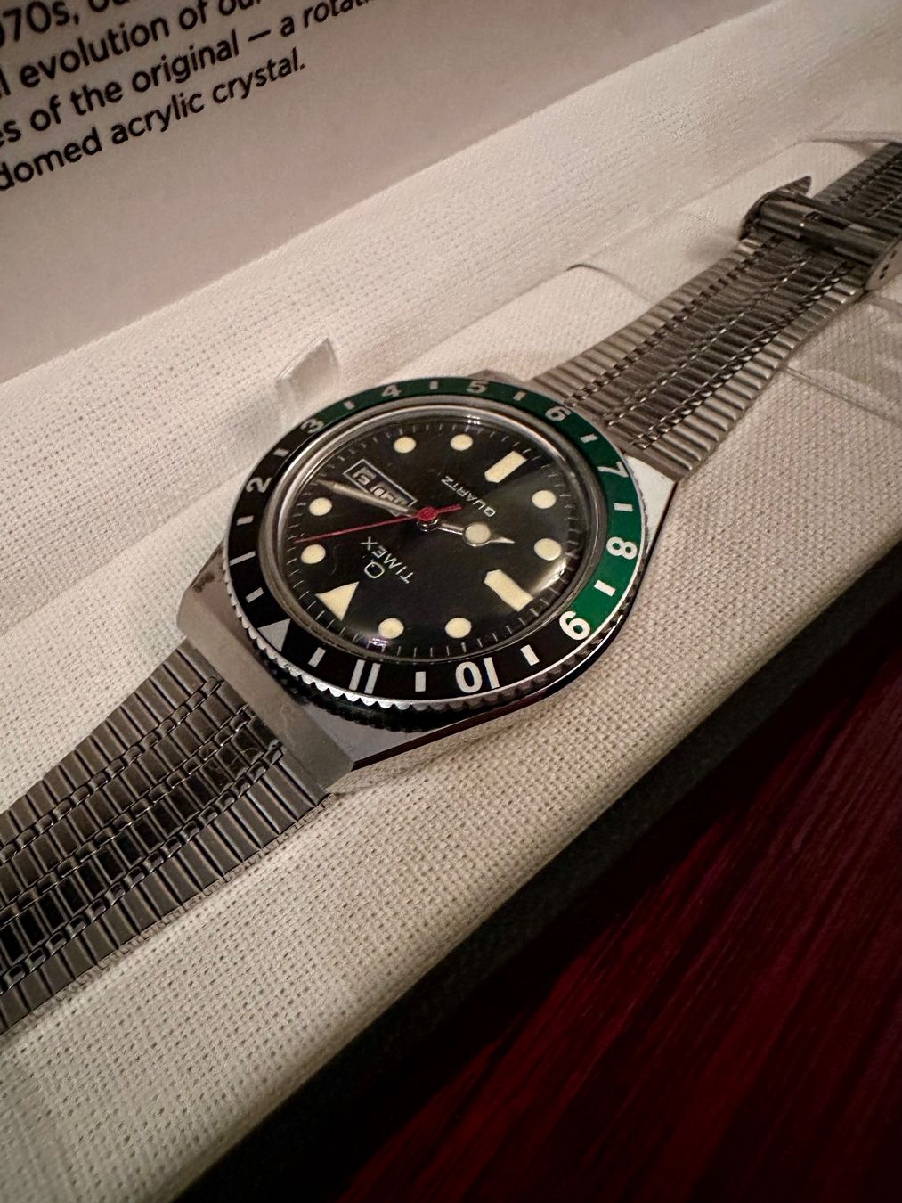 Timex Orologi: Armbanduhr Timex Q Reissue grün – Nuovo (secondo la descrizione) da Schlieren venduto da fbaur 1