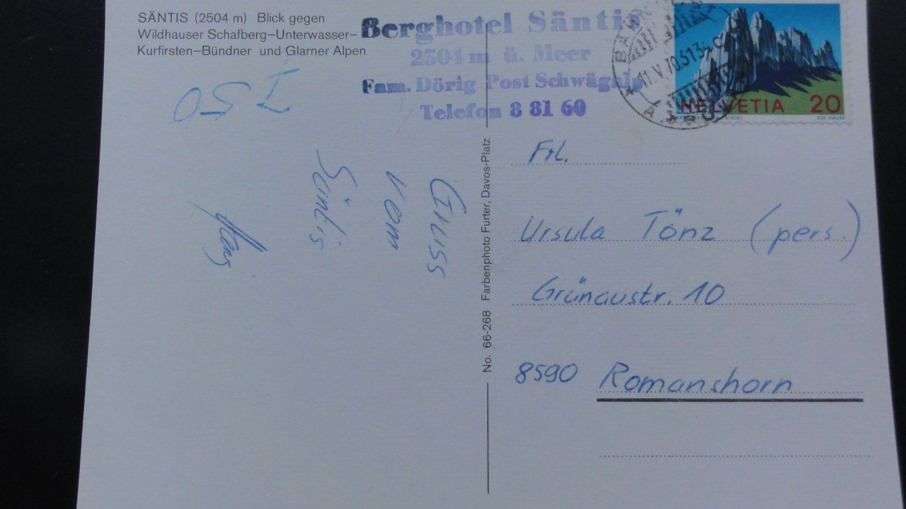 Cartoline postali: Antike Postkarte Säntis – Usato da Abtwil SG venduto da mutts1 1