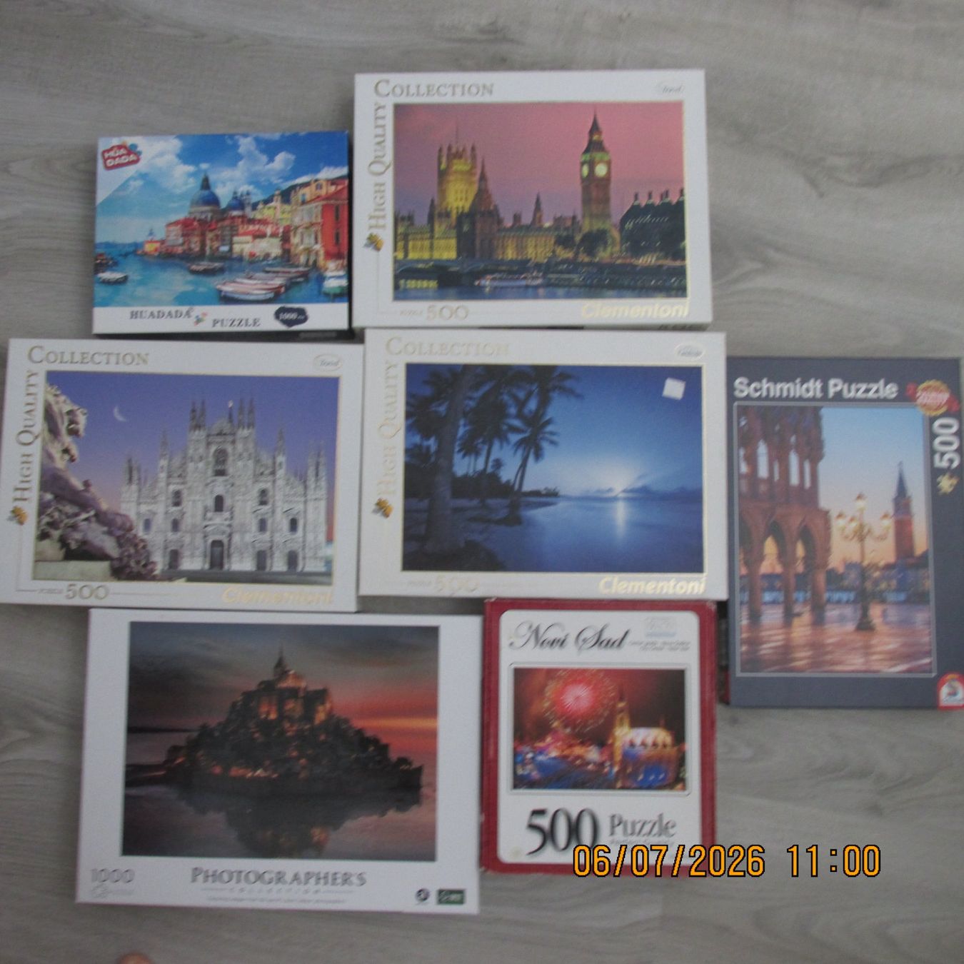 Puzzle: Konvolut Puzzle 500 / 1000 Teile Clementoni Schmidt..... – Usato da Galgenen venduto da Forflowers