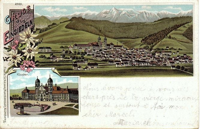 Cartes postales: LITHO Gruss aus EINSIEDELN 1900 – D'occasion à Jona par philajona