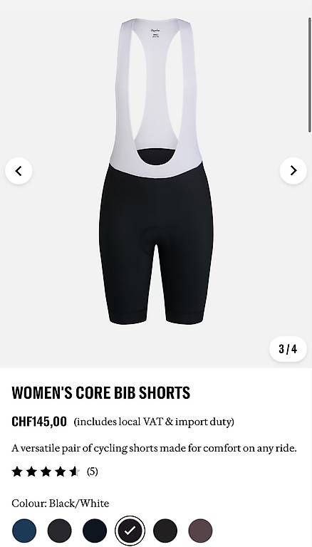 Hosen: RAPHA women's core bib shorts  – Gebraucht aus Zürich von cla_07 4